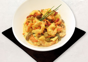 Salade crevette au chutney